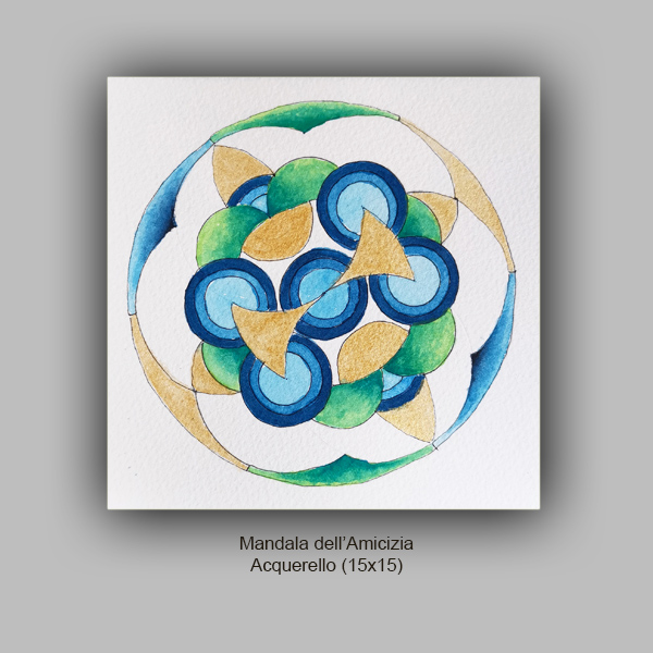 Mandala dell'evoluzione. Il disegno geometrico rappresenta il legame dell'amicizia
