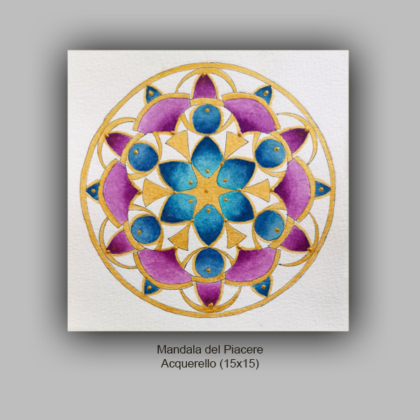 Mandala dell'evoluzione. Il disegno geometrico ci guida verso i piaceri di una vita in presenza