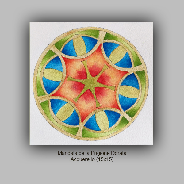 Mandala dell'evoluzione. Il disegno geometrico sembra imprigionare l'azione. L'intento non si materializza